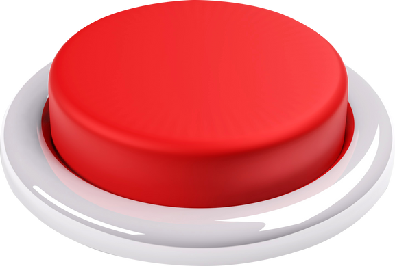 Red button isolate backbround , 3D render